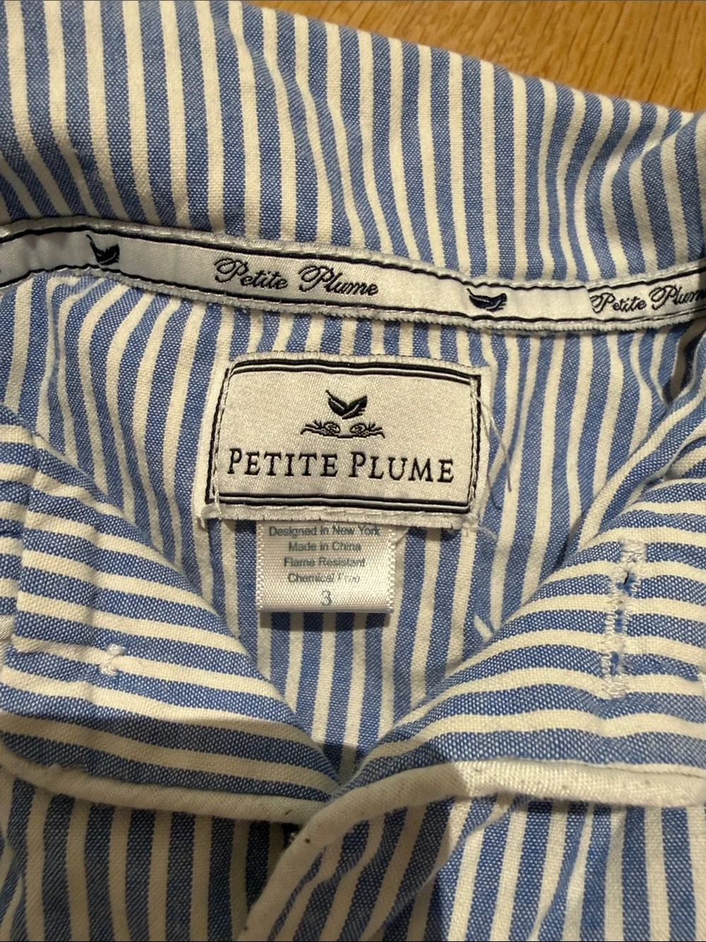 Striped Kids Pajama Set in Light Blue and White - Classic Cotton Sleepwear